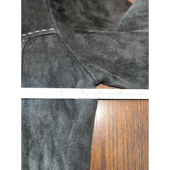 PowWow Women’s Suede Leather Jacket Thick Stitching Detail Sz 8 Western Coat - Picture 8 of 12